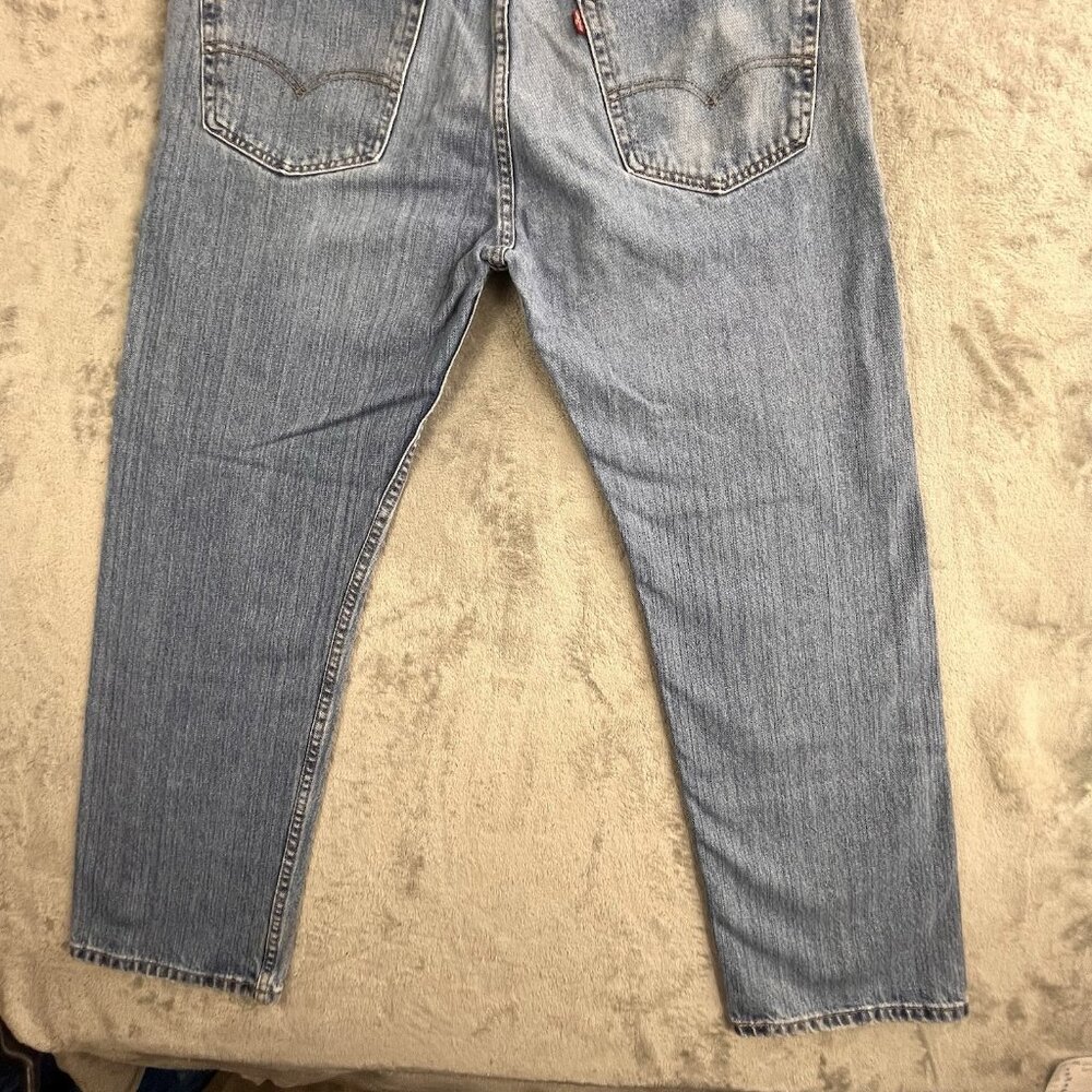 Levis 505 Jeans Mens 38x30 Blue Denim Medium Wash Straight Fit Button Fly Y2K - Picture 13 of 16